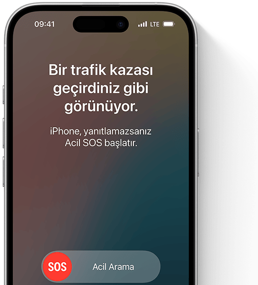 iPhone 16’da GPS konumu ve Uydu üzerinden Emergency SOS ile mesajlaşma özelliği gösteriliyor