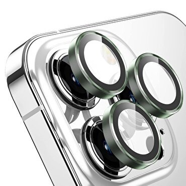 Buff iPhone 13 Pro/Max Kamera Metal Lens - Yeşil