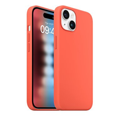 Buff iPhone 15 Rubber Fit Kılıf - Turuncu