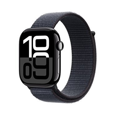 Apple Watch Series 10 GPS 46mm Simsiyah Alüminyum Kasa  Mürekkep Moru Spor Loop 