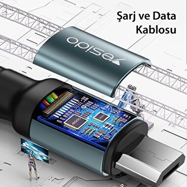 Yesido USB-C to Lightning Hızlı Şarj Kablosu 1.2 M 6971050265197