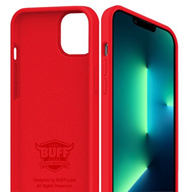 Buff iPhone 13 Pro Max Rubber Fit Kılıf - Kırmızı 8682750457642