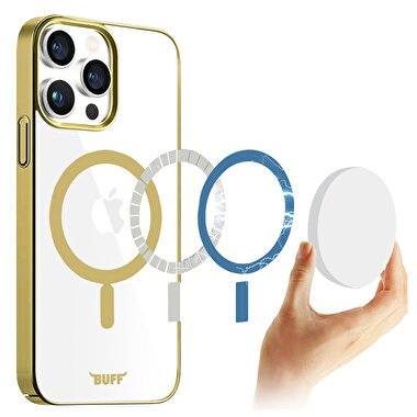 Buff iPhone 15 Pro MagSafe Slim Fit Kılıf Gold 8683548217936