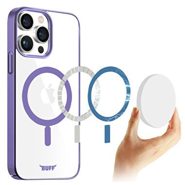 Buff iPhone 15 Pro MagSafe Slim Fit Kılıf Purple 8683548217943