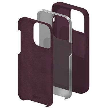 Buff iPhone 15 Pro Max Rubber Fit Kılıf Wine Red 8683548218551