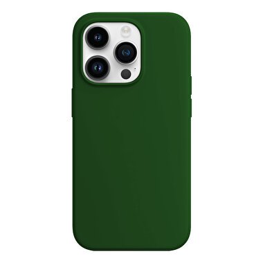 Buff iPhone 15 Pro Rubber Fit Kılıf Dark Green 8683548218599