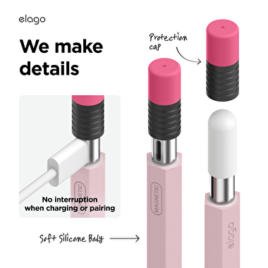 Elago Apple Pencil USB-C Uyumlu Kalem Kılıfı- Pembe 8809919811279