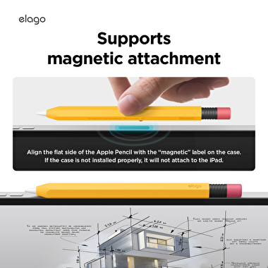 Elago Apple Pencil USB-C Uyumlu Kalem Kılıfı- Sarı 8809919812689