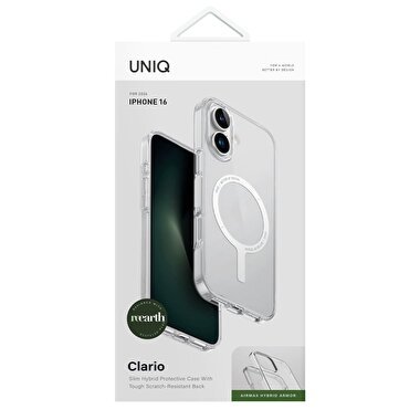 Uniq iPhone 16 Plus Clario Magsafe Kapak - Şeffaf 8886463689622