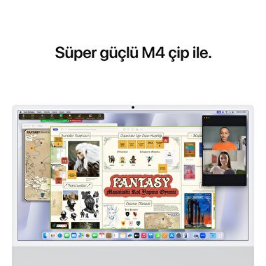 Apple iMac 24inc Retina 4.5K,Nano-texture ekran, M4 10-core CPU, 10-core GPU, 16GB Bellek, 256GB SSD, Gümüş  MD3H4TU/A