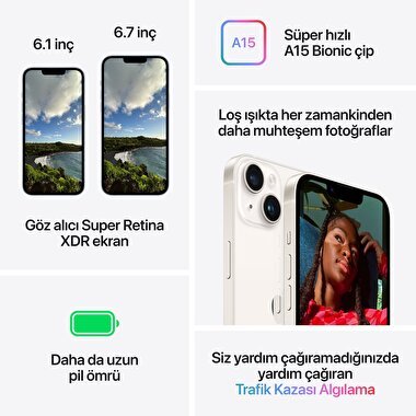 Apple iPhone 14 Plus 128GB Gece Yarısı  MQ4X3TU/A