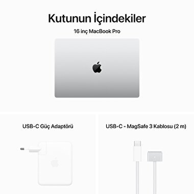 MacBook Pro 16 inc M3 Pro 12CPU 18GPU 18GB 512GB Gümüş  MRW43TU/A