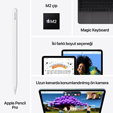 Apple 13 inç iPad Air M2 Wi-Fi 256GB Uzay Grisi  MV2D3TU/A