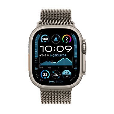 Apple Watch Ultra 2 GPS + Cellular 49mm Natürel Titanyum Kasa  Natural Titanium Milano Loop - S  MX4M3TU/A