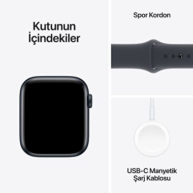 Apple Watch SE GPS + Cellular 40mm Gece Yarısı Alüminyum Kasa  Gece Yarısı Spor Kordon - M/L  MXGD3TU/A