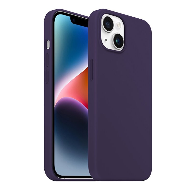 Buff iPhone 14 Rubber Fit Kılıf - Purple 8683548214232