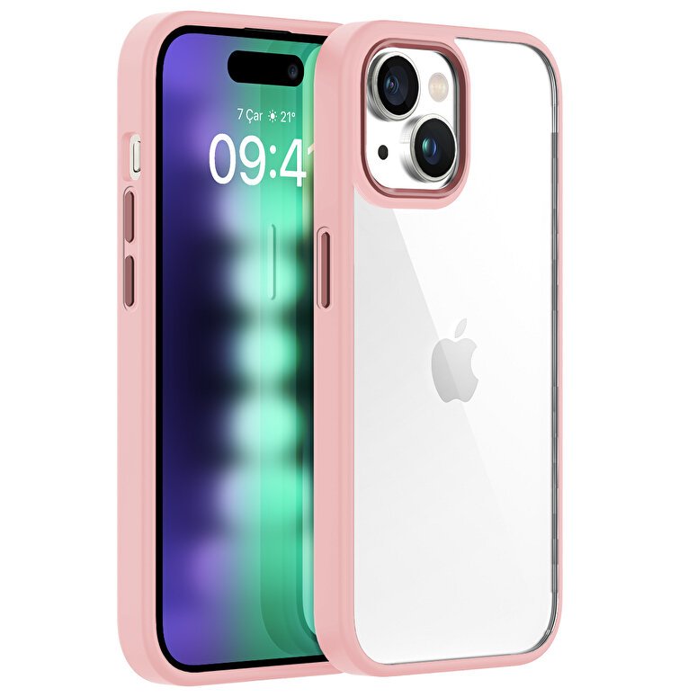 Buff iPhone 15 Plus New Air Bumper Kılıf Pink 8683548217486