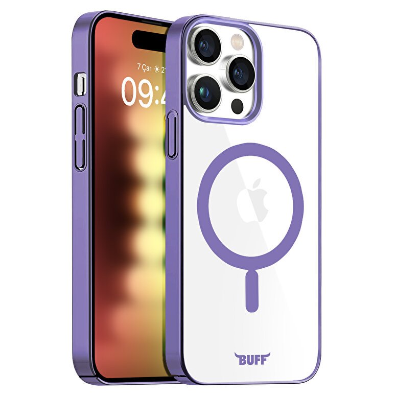 Buff iPhone 15 Pro MagSafe Slim Fit Kılıf Purple 8683548217943