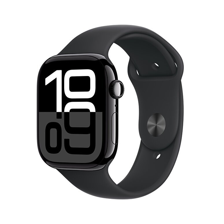 Apple Watch Series 10 GPS 42mm Simsiyah Alüminyum Kasa  Siyah Spor Kordon - S/M  MWWE3TU/A